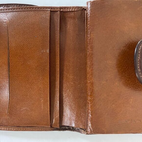 Vintage Women's Brown Leather Wallet Small - Picture 8 of 9